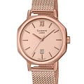 Casio Casio Sheen SHE-4554PGM-4AUEF  SHE-4554PGM-4A кварцевые женские часы золотой циферблат, браслет нержавеющая сталь с ip-покрытием — вид спереди