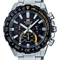 Casio Casio Edifice EFS-S550DB-1A EFS EFS-S550DB-1A кварцевые мужские часы черный циферблат, браслет нержавеющая сталь — вид спереди