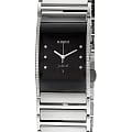 Rado Rado Integral Diamonds R20757752  R20757752 кварцевые женские часы черный циферблат, браслет сталь + керамические вставки — вид спереди