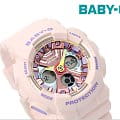 Casio Casio Baby-G BA-130PM-4A кварцевые женские часы часы крупный план цветной циферблата