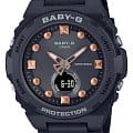 Casio Casio Baby-G BGA-320-1ADR (BGA-320-1A)  BGA-320-1ADR  кварцевые женские часы  черный циферблат, браслет пластик — вид спереди