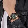 Guess Guess Crescent GW0574G2 мужские часы зеленый циферблат на запястье