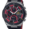 Casio Casio Edifice EFS-560HR-1A EFS EFS-560HR-1A кварцевые мужские часы черный циферблат, браслет кожа + текстиль — вид спереди