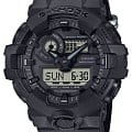 Casio Casio G-Shock GA-700BCE-1A (GA-700BCE-1A) GA-700 GA-700BCE-1A электронные мужские часы черный циферблат, браслет пластик — вид спереди