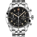 Breitling Breitling Classic Avi Chronograph 42 P-51 Mustang A233803A1B1A1  A233803A1B1A1 механические мужские часы черный циферблат, браслет нержавеющая сталь — вид спереди
