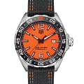 TAG Heuer TAG Heuer Formula 1 WAZ101A.FC8305  WAZ101A.FC8305 кварцевые мужские часы оранжевый циферблат, браслет тканевый — вид спереди