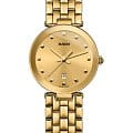 Rado Rado Florence R48872253  R48872253 кварцевые женские часы  золотой циферблат, браслет нержавеющая сталь с pvd-покрытием — вид спереди