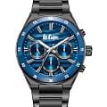Lee Cooper Lee Cooper LC08175.090  LC08175.090 кварцевые мужские часы синий циферблат, браслет нержавеющая сталь с ip-покрытием — вид спереди