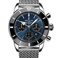Breitling Breitling Superocean Heritage B01 Chronograph 44 AB0162121C1A1  AB0162121C1A1 механические мужские часы синий циферблат, браслет нержавеющая сталь — вид спереди