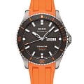 Mido Mido Ocean Star 200 M026.430.47.061.00  M0264304706100 механические мужские часы антрацитовый циферблат, браслет каучук — вид спереди