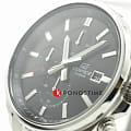 Casio Casio Edifice EFV-610D-1AVUDF (EFV-610D-1A) кварцевые мужские часы часы крупный план черный циферблата
