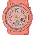 Casio Casio Baby-G BGA-290PA-4ADR (BGA-290PA-4A)  BGA-290PA-4ADR кварцевые женские часы красный циферблат, браслет пластик — вид спереди