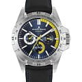 Jacques Lemans Jacques Lemans 42-11C  42-11C кварцевые мужские часы синий циферблат, браслет кожаный — вид спереди