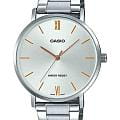 Casio Casio MTP-VT01D-7B  MTP-VT01D-7B кварцевые мужские часы серебристый циферблат, браслет нержавеющая сталь — вид спереди