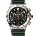 Breitling Breitling Chronomat B01 42 UB0134131L1S1  UB0134131L1S1 механические мужские часы зеленый циферблат, браслет каучук — вид спереди