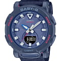 Casio Casio Baby-G BGA-310C-2A  BGA-310C-2A кварцевые женские часы  синий циферблат, браслет тканевый — вид спереди