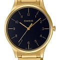 Casio Casio Collection LTP-E140GG-1B  LTP-E140GG-1B кварцевые женские часы черный циферблат, браслет сталь с ip покрытием — вид спереди