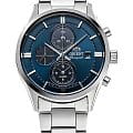 Orient Orient Chronograph RA-TY0003L  RA-TY0003L кварцевые мужские часы  синий циферблат, браслет нержавеющая сталь — вид спереди