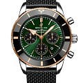 Breitling Breitling Superocean Heritage B01 Chronograph 44 Limited Edition UB01622A1L1S1  UB01622A1L1S1 механические мужские часы  зеленый циферблат, браслет каучук — вид спереди