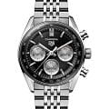 TAG Heuer TAG Heuer Carrera Chronograph CBS2210.BA0048  CBS2210.BA0048 механические мужские часы черный циферблат, браслет нержавеющая сталь — вид спереди