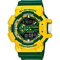 Casio Casio G-Shock GA-400CS-9A GA GA-400CS-9A электронные мужские часы  зеленый циферблат, браслет пластик — вид спереди