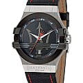 Maserati Maserati R8851108001  R8851108001 кварцевые мужские часы черный циферблат, браслет кожаный — вид спереди