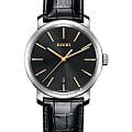 Rado Rado Diamaster R14078165  R14078165 кварцевые мужские часы черный циферблат, браслет кожаный — вид спереди