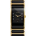 Rado Rado Integral R20788752  R20788752 кварцевые женские часы  черный циферблат, браслет сталь + pvd + керамика — вид спереди