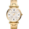 Fossil Fossil Carlie ES5159  ES5159 кварцевые женские часы шампань циферблат, браслет нержавеющая сталь с ip-покрытием — вид спереди