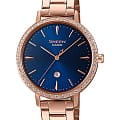 Casio Casio Sheen SHE-4535YPG-2A  SHE-4535YPG-2A кварцевые женские часы  синий циферблат, браслет сталь с ip покрытием — вид спереди