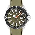 Wainer Wainer Sport WA.10922-C  WA.10922-C кварцевые мужские часы зеленый циферблат, браслет силикон — вид спереди
