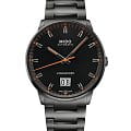 Mido Mido Commander Big Date M021.626.33.051.00  M0216263305100 механические мужские часы черный циферблат, браслет нержавеющая сталь — вид спереди