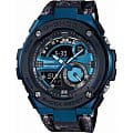 Casio Casio G-Shock GST-200CP-2A GST G-Steel GST-200CP-2A электронные мужские часы синий циферблат, браслет карбон + полимер — вид спереди