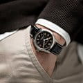 Hamilton Hamilton Khaki Field Murph H70405730 механические мужские часы часы, крупный план черный циферблат