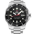 Swiss Military by Chrono Swiss Military by Chrono Solar Power SMS34102.01  SMS34102.01 кварцевые мужские часы  черный циферблат, браслет нержавеющая сталь — вид спереди