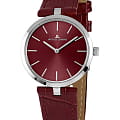 Jacques Lemans Jacques Lemans Classic 1-2024D  1-2024D кварцевые женские часы красный циферблат, браслет кожаный — вид спереди