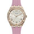 Guess GUESS GW0034L3  GW0034L3 кварцевые женские часы  белый циферблат, браслет силикон — вид спереди