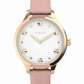 Timex Timex Peyton TW2V23700  TW2V23700 кварцевые женские часы белый циферблат, браслет кожаный — вид спереди