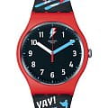 Swatch Swatch New Gent Biosourced SO29R105  SO29R105 кварцевые мужские часы  черный циферблат, браслет биоматериал — вид спереди
