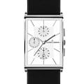 Jacques Lemans Jacques Lemans 1-1818B  1-1818B кварцевые мужские часы белый циферблат, браслет кожаный — вид спереди