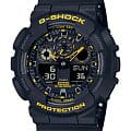 Casio Casio G-Shock GA-100CY-1ADR (GA-100CY-1A) GA-100 GA-100CY-1A электронные мужские часы  черный циферблат, браслет пластик — вид спереди