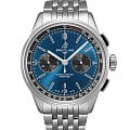 Breitling Breitling Premier B01 Chronograph 42 AB0118A61C1A1  AB0118A61C1A1 механические мужские часы синий циферблат, браслет нержавеющая сталь — вид спереди