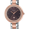 Casio Casio Sheen SHE-4556SPG-5A  SHE-4556SPG-5A кварцевые женские часы коричневый циферблат, браслет сталь с ip покрытием — вид спереди