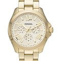 Fossil Fossil Bannon  AM4510  AM4510 кварцевые женские часы золотой циферблат, браслет сталь с ip покрытием — вид спереди