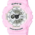 Casio Casio Baby-G BA-110BE-4A  BA-110BE-4ADR кварцевые женские часы розовый циферблат, браслет пластик — вид спереди