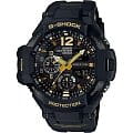 Casio Casio G-Shock GA-1100GB-1A GA GA-1100GB-1A электронные мужские часы черный циферблат, браслет пластик — вид спереди