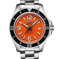 Breitling Breitling Superocean Automatic 42 A17366D71O1A1  A17366D71O1A1 механические мужские часы оранжевый циферблат, браслет нержавеющая сталь — вид спереди