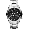 Fossil Fossil Bannon  FS4736  FS4736 кварцевые мужские часы  черный циферблат, браслет нержавеющая сталь + золото 18к — вид спереди