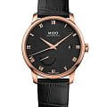 Mido Mido Baroncelli Power Reserve M027.428.36.053.00  M0274283605300 механические мужские часы  черный циферблат, браслет кожаный — вид спереди